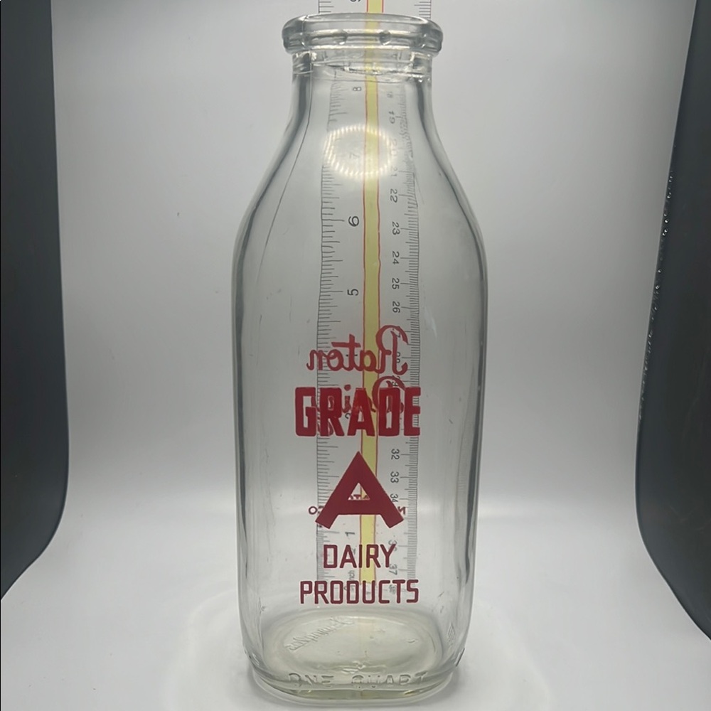Vintage Raton Dairy Clear Glass Milk Bottle